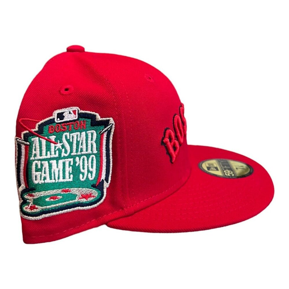 New Era Boston Red Sox 59FIFTY Fitted Hat Cap Red 1999 All Star Game Patch - Picture 5 of 9